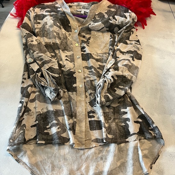 Tempo Paris Medium cotton Camouflage with Sequins - Picture 4 of 4